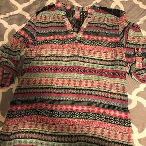 Sheer multicolored blouse